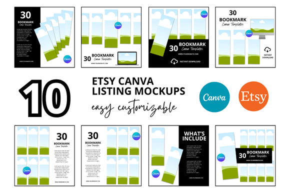 10 Bookmark Etsy Listings Mockup: Real Uses for Your Online Shop
