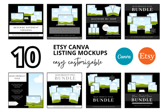 10 Etsy Listings Mockup for Smarter Shop Planning