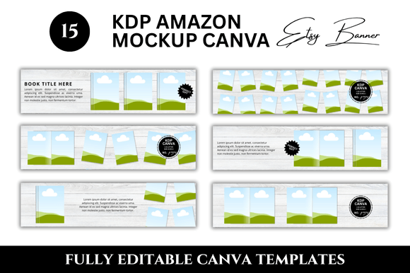 15 KDP Amazon Etsy Banners Mockup