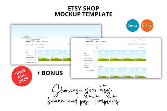 2 Bonus Etsy Shop Mockup Templates for Better Branding