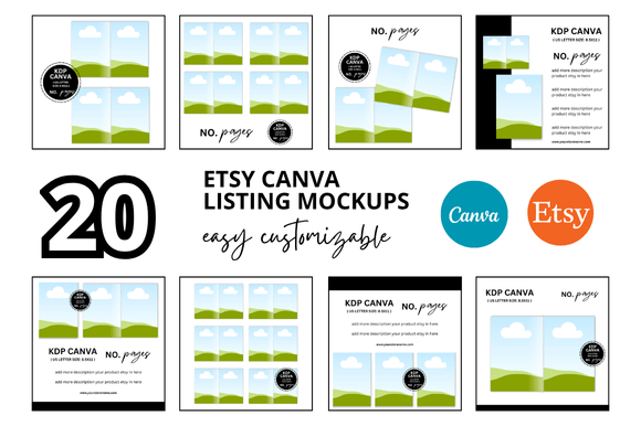 20 KDP Etsy Listings Mockup: Choose, Edit, and Apply with Confidence