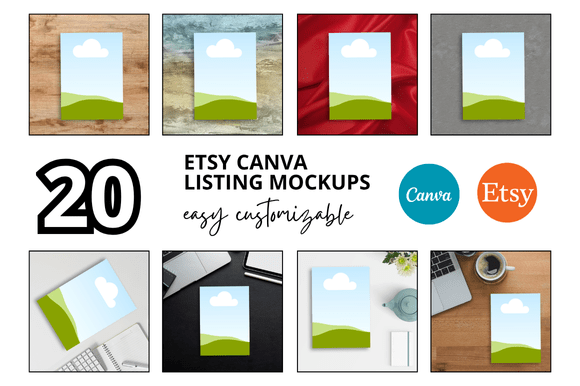20 Planner Photo Mockups for Etsy Listings