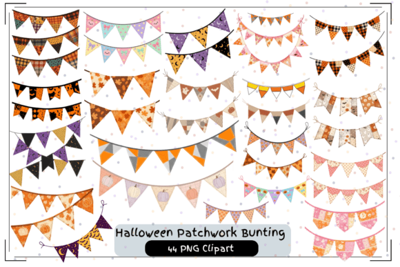 44 Halloween Patchwork Bunting: A Handcrafted Celebration of Seasonal Charm