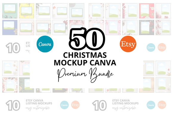 50 Christmas Etsy Mockup Bundle: Your Key to Effortless Holiday Marketing