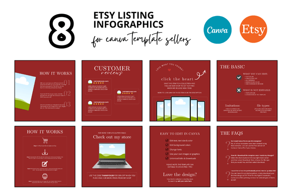 8 Red Etsy Listing Infographics: A Practical Guide for Sellers and Creators