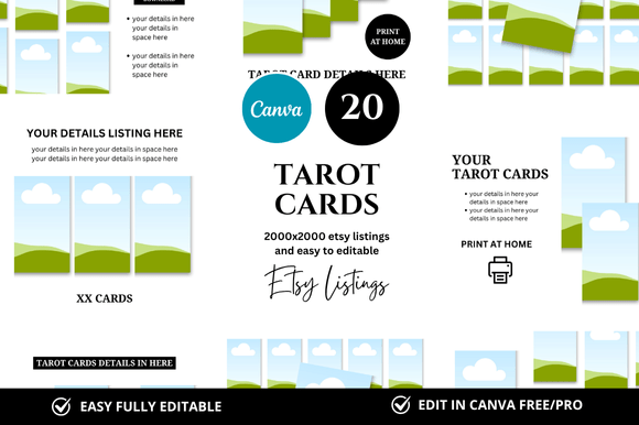Beyond the Deck: How the 20 Tarot Cards Etsy Listings Mockup Elevates the Modern Seller’s Craft