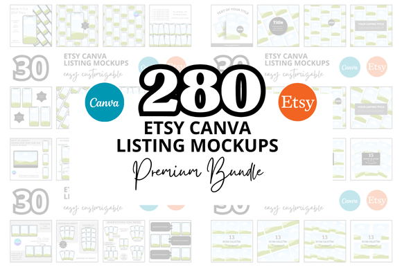 Bonus 280 Etsy Listings Mockup: A Versatile Font for Creators