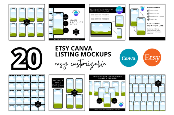Building a Cohesive Brand Presence with a 20 Phone Etsy Listings Mockup Bundle