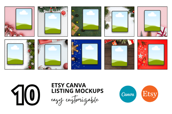 Christmas Etsy Canva Mockup Ideas