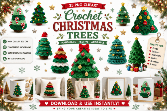 Crochet Christmas Trees