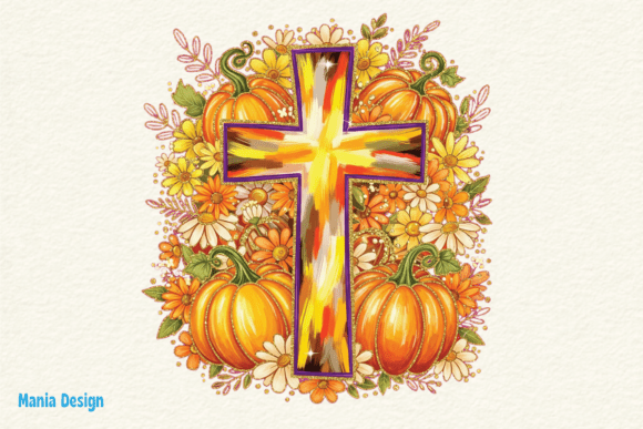 Designing with Meaning: The Versatile Appeal of the Fall Floral Faith Cross PNG