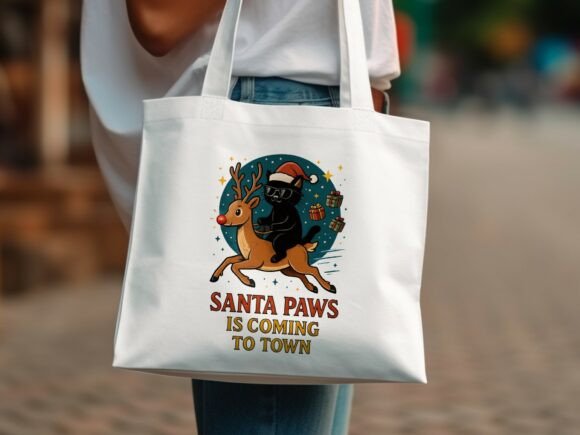 Funny Santa Paws Digital PNG: Creative Holiday Designs for Every Project