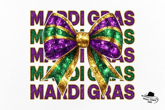 Glitter Mardi Gras Coquette Bow Png: Inspiring Design