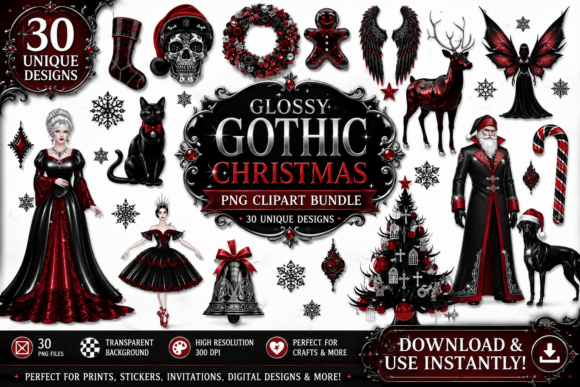 Glossy Gothic Christmas Clipart: A Practical Evaluation for Designers and Creators
