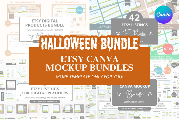 Halloween Etsy Listings Mockup Bundle
