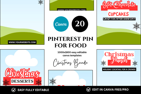 How 20 Christmas Pinterest Pin Canva Mockup Templates Support Your Seasonal Content Strategy
