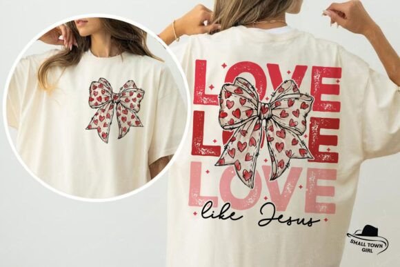 The Retro Valentine Love Like Jesus Coquette Aesthetic in Design