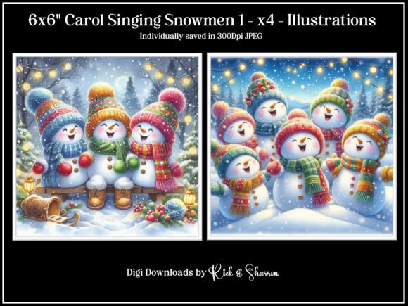 Understanding 6x6 Carol Singing Snowmen 1–4 – JPEG and What It Offers for Your Projects