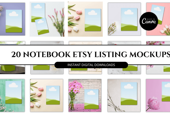 Using Notebook Etsy Canva Mockup Templates to Streamline Your Product Listings