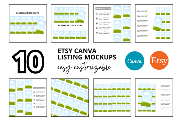 Why 10 Flash Card Etsy Listings Mockup Is the Visual Foundation for Modern Etsy Sellers