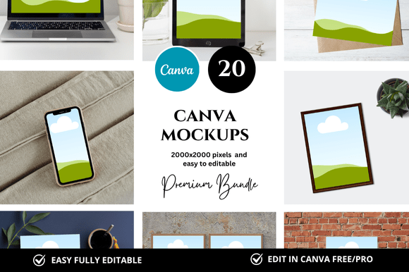 Why a 20 Photo Canva Mockup Collection Transforms Your Design Workflow